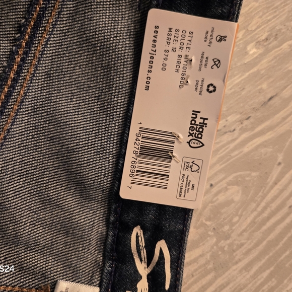 Womens Sz 12 Seven7 Slim Straight Jean Jeans New NWT - Picture 6 of 6